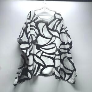 NWT London Blouse Size 22-24 Bold Dramatic Graphic Statement